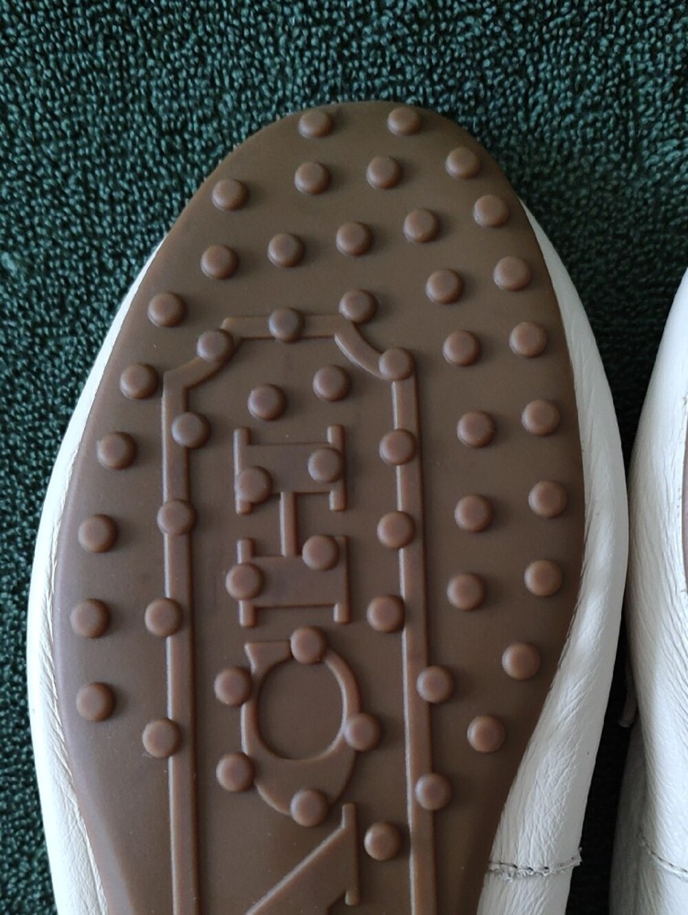 Coach Women's Ivory Leather Slip-On Loafers - Picture 9 of 9